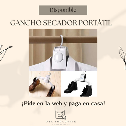 GANCHO SECADOR  PORTÁTIL PARA ROPA Y ZAPATOS